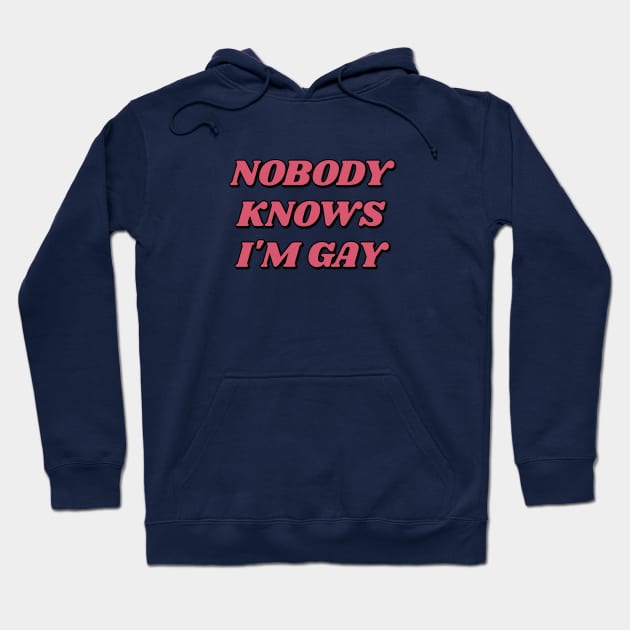 Nobody knows I'm gay Hoodie by InspireMe